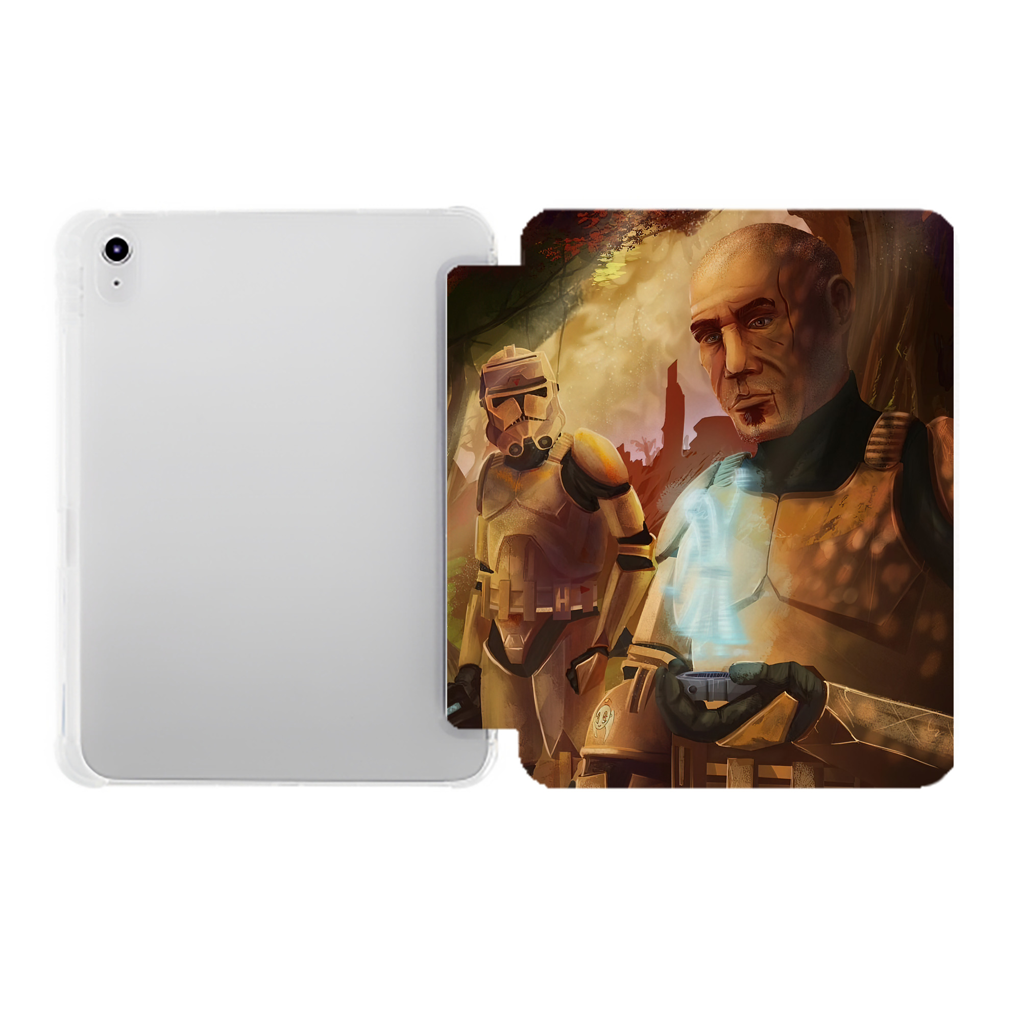 （画像用） スター・ウォーズ Star Wars IPad ケース ペン収納付き 三つ折りスタンド PUレザー×シリコン 対応機種9.5/10.5/10.9インチ